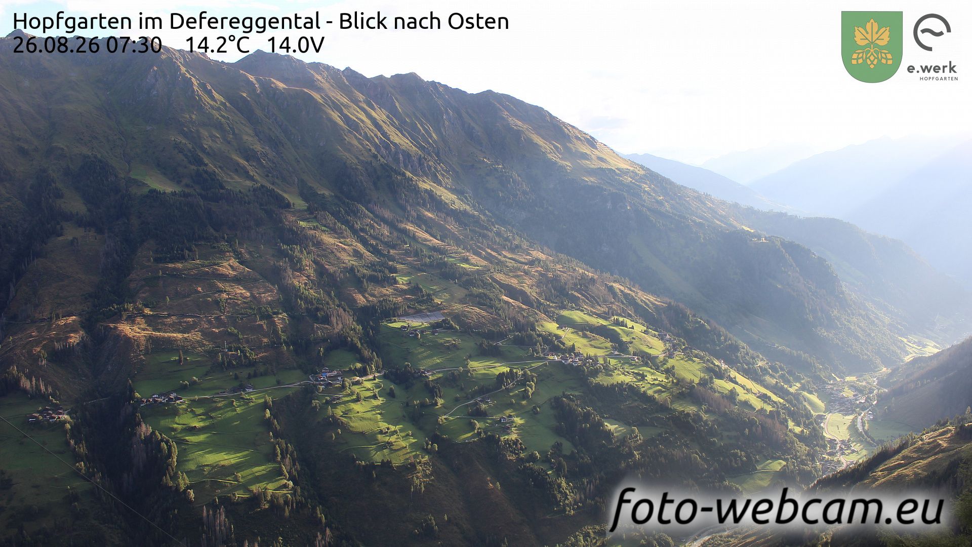 Gemeinde Hopfgarten in Defereggen: Hopfgarten im Defereggental - Blick nach Osten