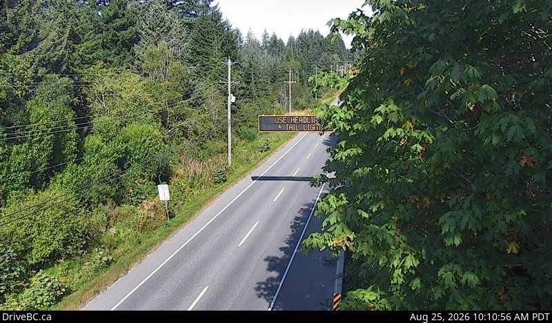 North Campbell River › North: Hwy 19, north of Campbell River between Orange Point Rd and Duncan Bay Rd, looking north