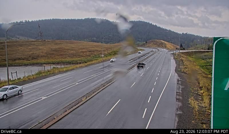Merritt › South: Hwy 97C (Okanagan Connector), at Hwy 5A Junction, near Aspen Grove, looking south