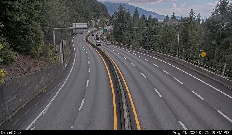 Lions Bay › South: Hwy 99, in - looking south