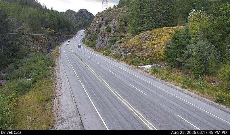 Squamish › North: Hwy 99, about 24 km north of - looking north