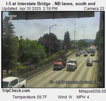 Vancouver: I-5 at Interstate Bridge - NB lanes, south end