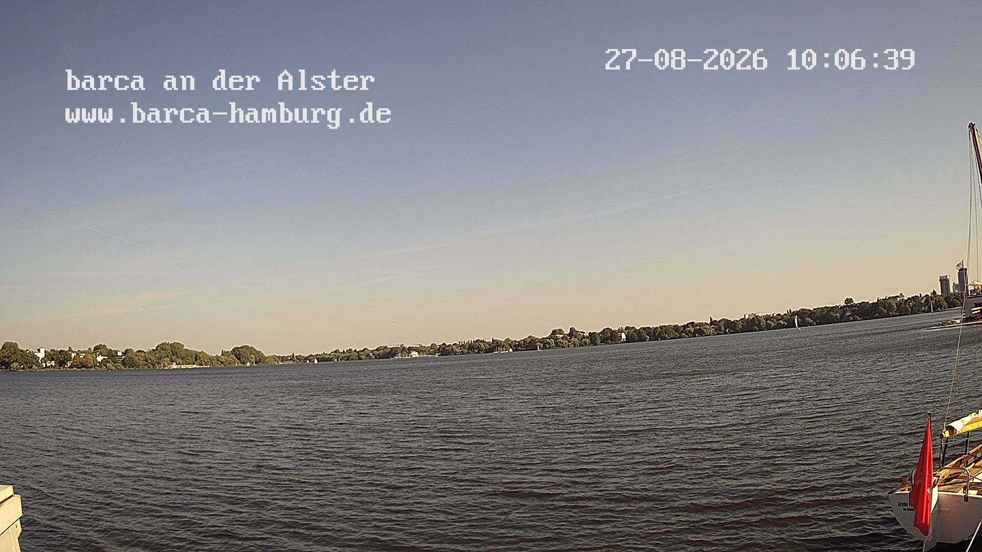 Hamburg-Mitte: Außenalster barca Webcam
