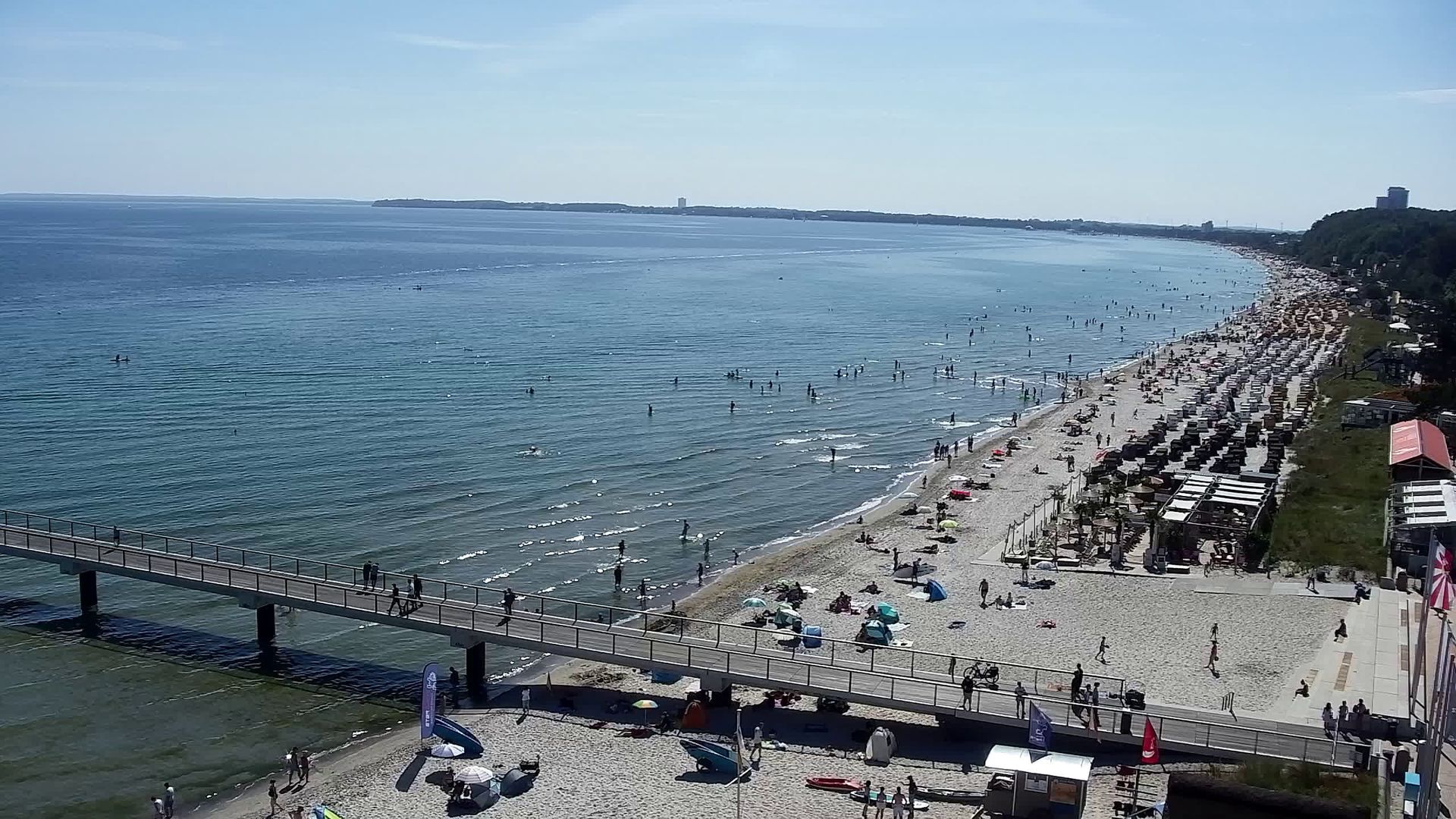 Scharbeutz: Livespotting - Webcam aus - Seebrücke an der Lübecker Bucht