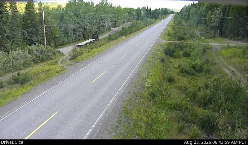 Burns Lake › North: Hwy 35, near Martin Road midway between - and the northern Francois Ferry Landing, looking north