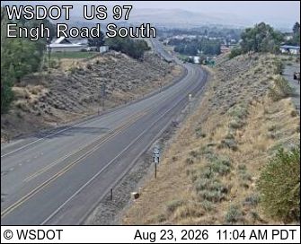 Omak › South: US 97 at MP 292: Engh Rd (View South)