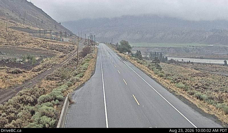 Spences Bridge › North: Hwy 1, on the west side of the Thompson River at the north end of - looking north