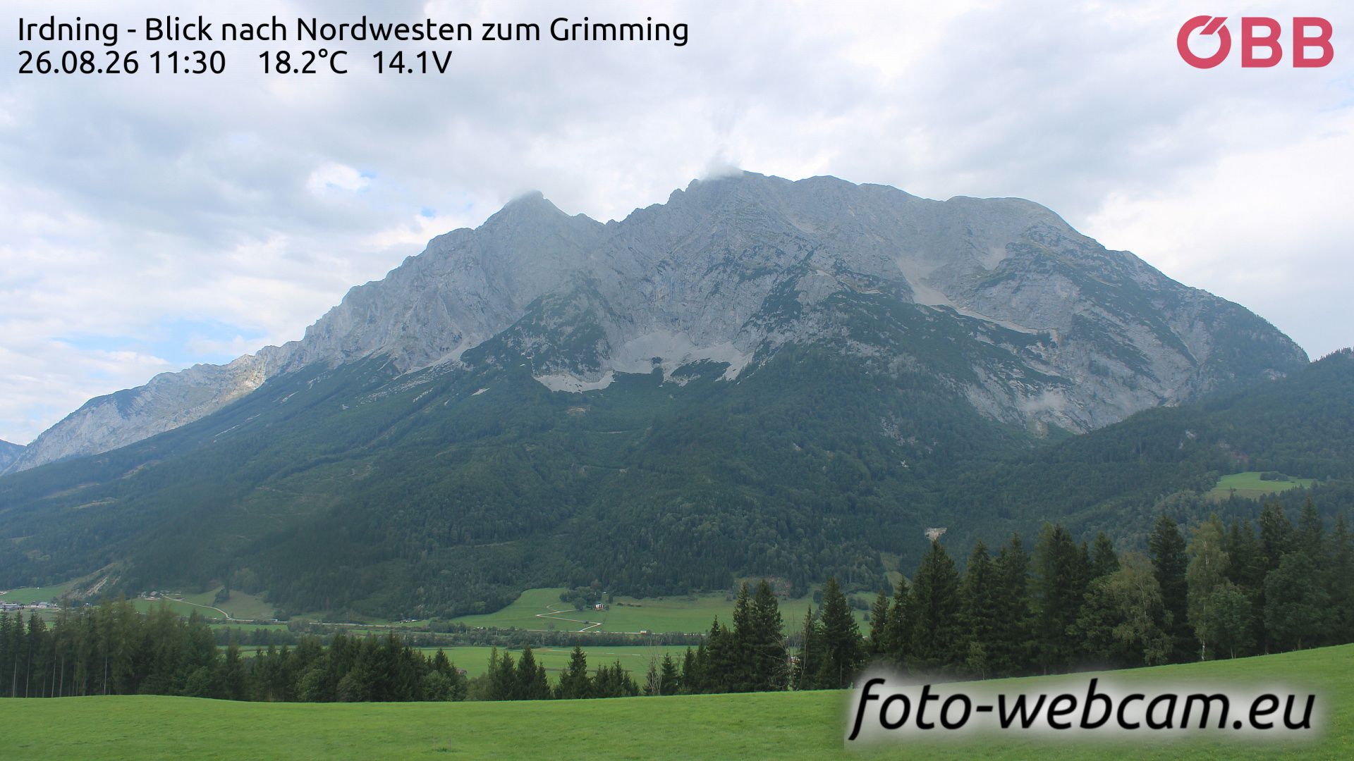 Sankt Martin am Grimming: Irdning - Blick nach Nordwesten zum Grimming