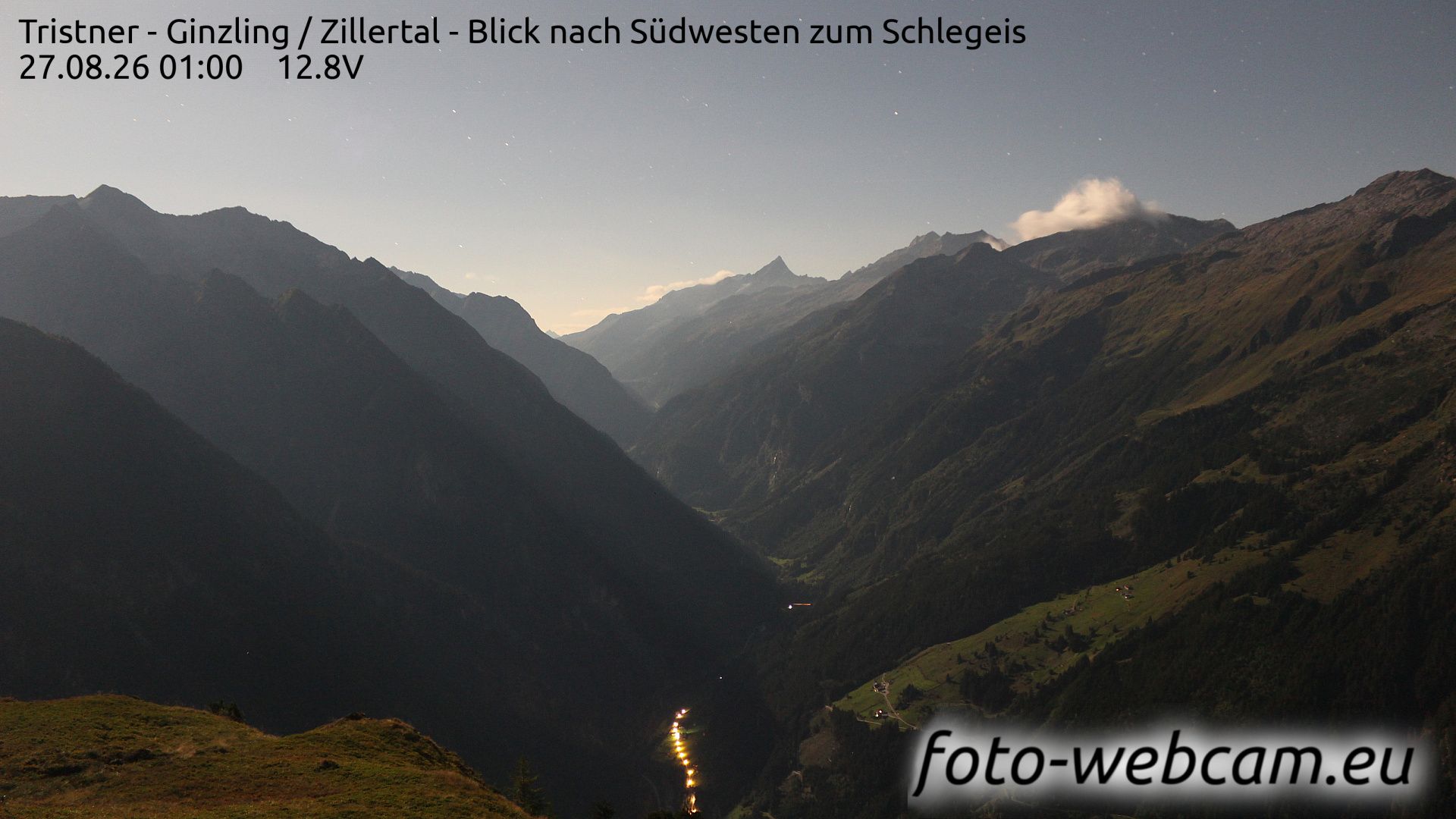Gemeinde Tux: Tristner - Ginzling - Zillertal - Blick nach Südwesten zum Schlegeis