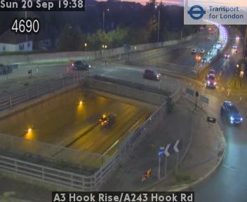 Sutton: A3 Hook Rise/A243 Hook Rd