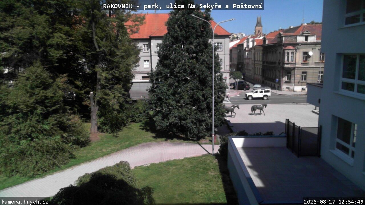 Rakovnik: WEBKAMERA - ulice Na Sekyře a Poštovní