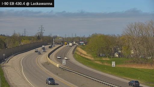 Blasdell: I-90 at Interchange 55 (Lackawanna Toll Barrier) View