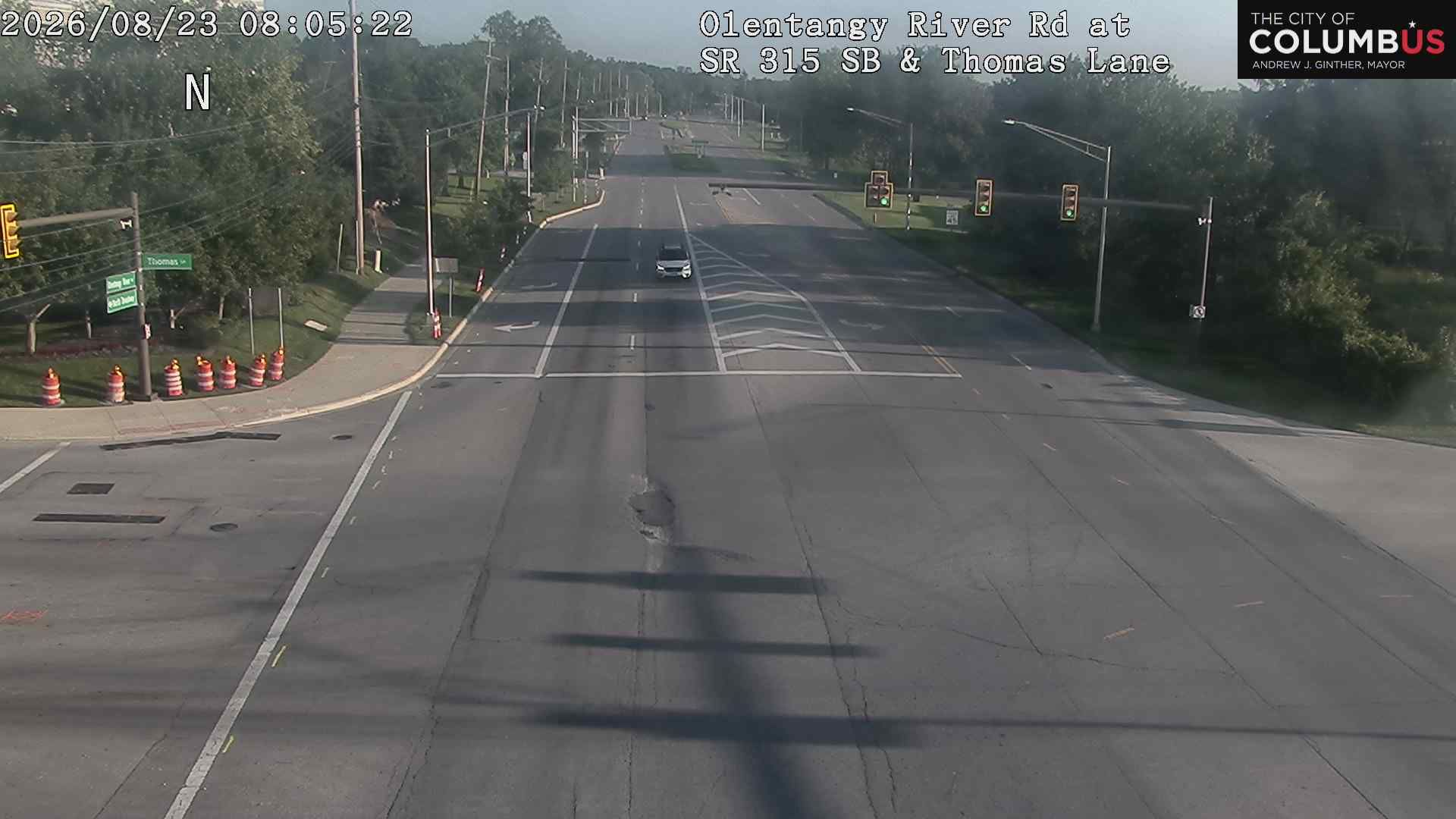 Columbus: Olentangy River Rd at SR-315 SB Ramp/Thomas Ln