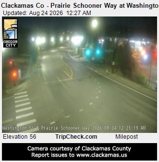 Oregon City: Clackamas Co - Prairie Schooner Way at Washington St