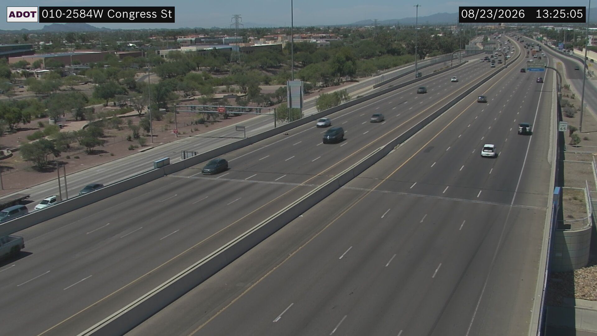 El Presidio › West: I-10 WB 258.40 @Congress St