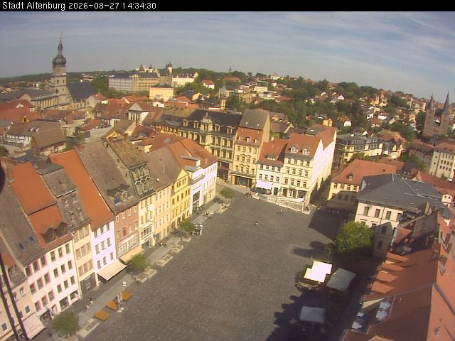 Altenburg: Blick auf den Marktplatz von