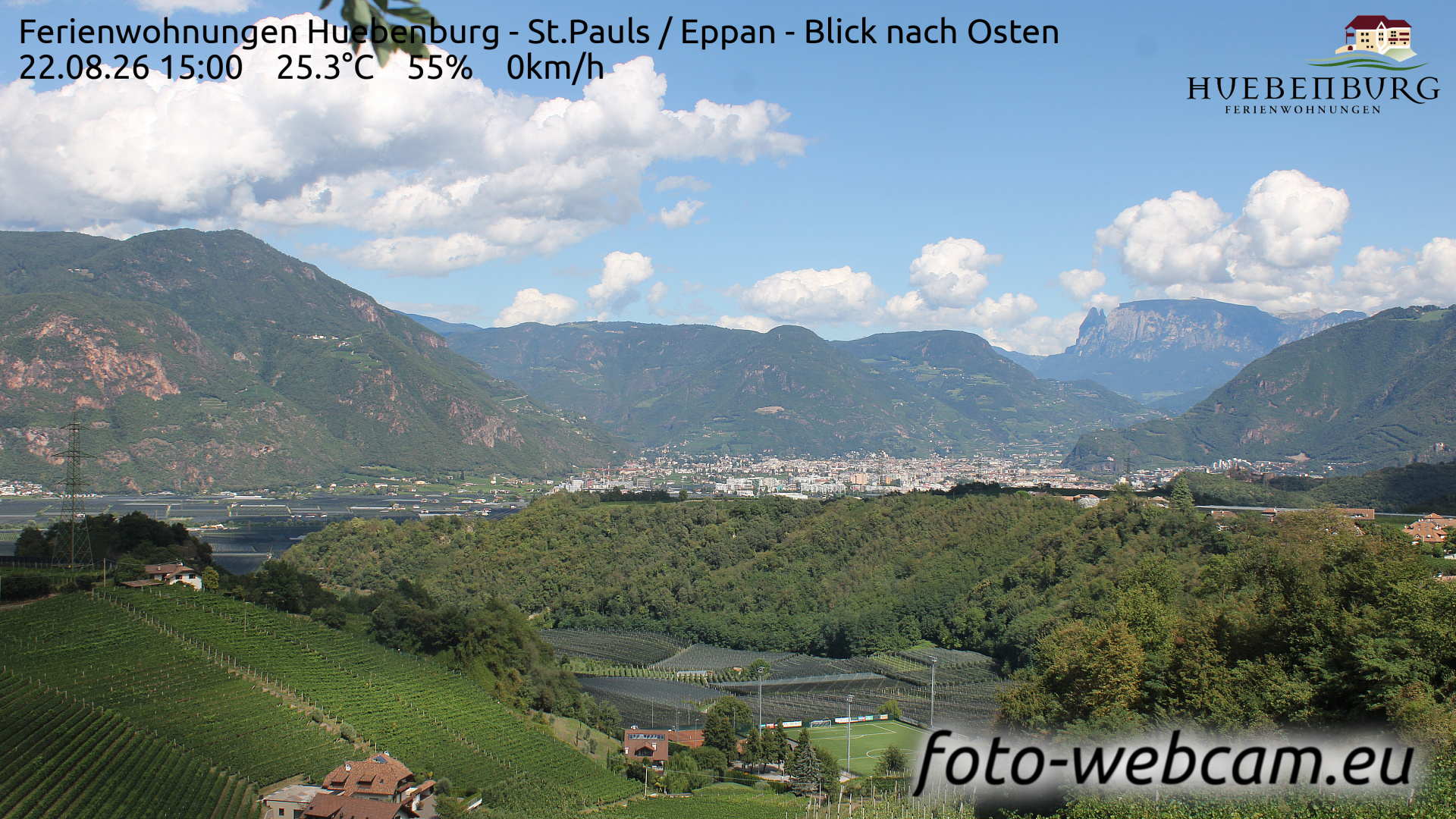 Webcam St.Pauls: HD Panorama St.Pauls - Eppan