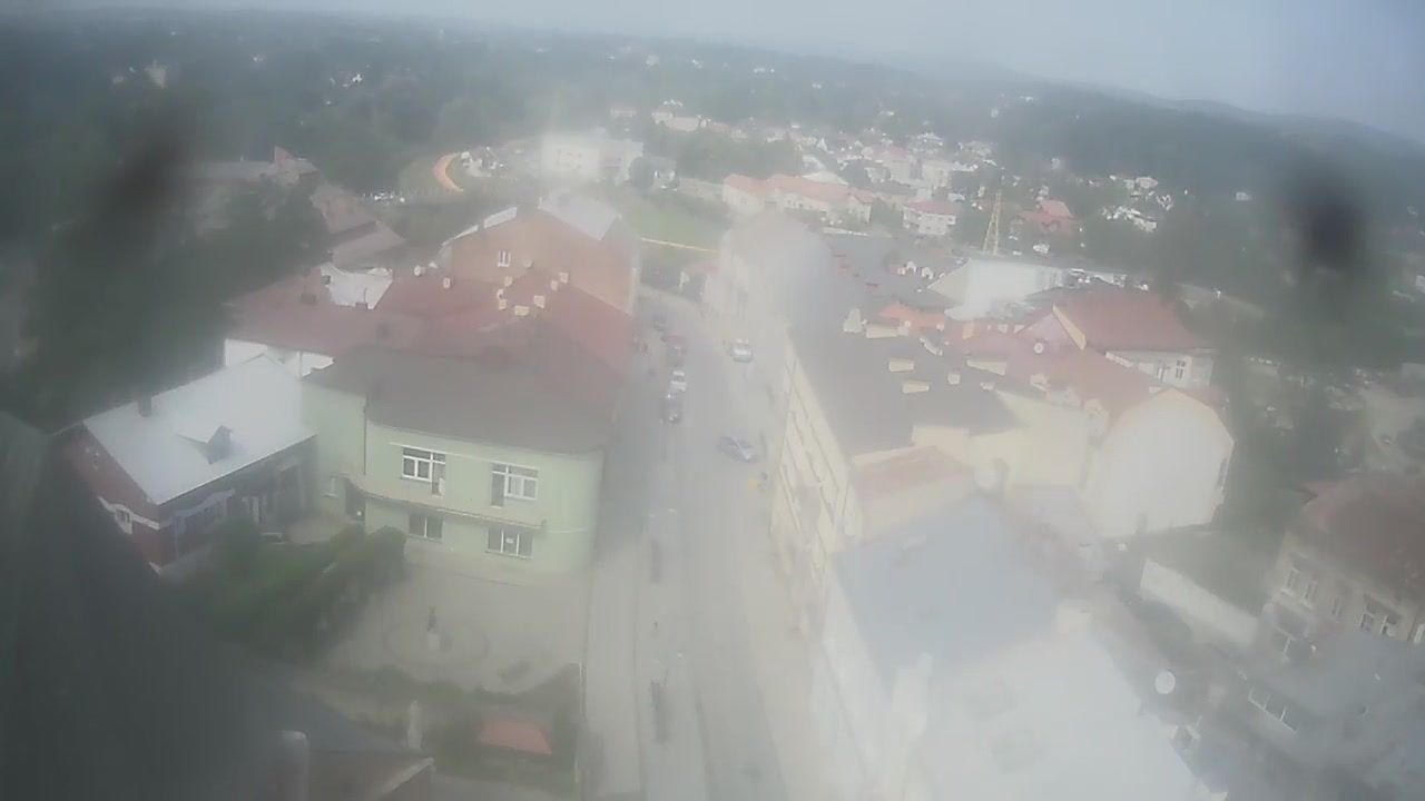 Krosno › West: Województwo podkarpackie, Rzeczpospolita - stimotion.pl - widok z wieży - ul.Piłsudskiego - azymut WNN