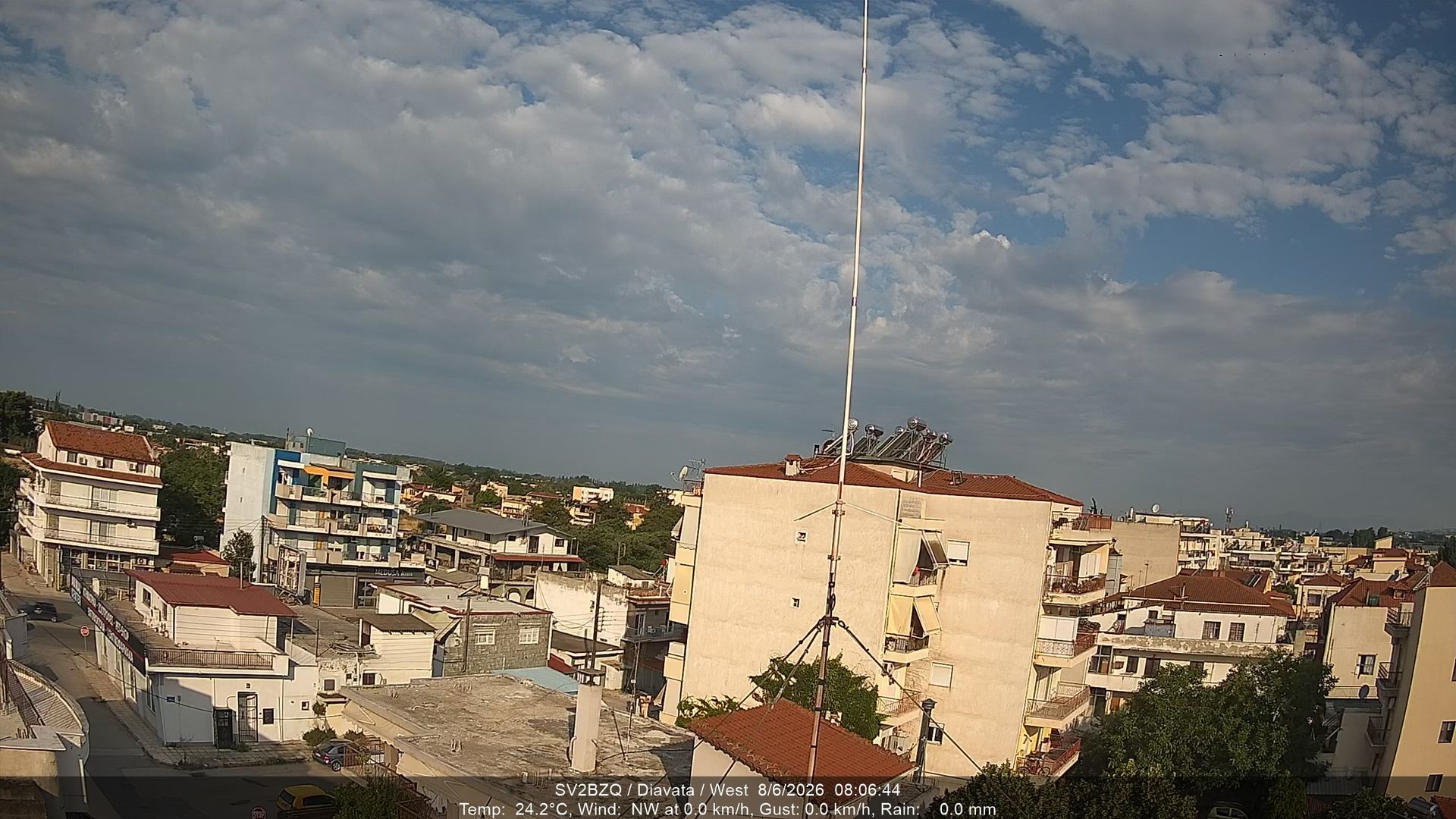 Nea Malgara: Live WEBCAM from SV2BZQ - DIAVATA (EAST) - THESSALONIKI (2