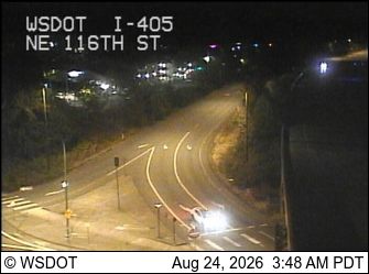 Kirkland: I-405 at MP 19.8: NE 116th St