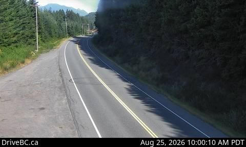 Area A › North: Hwy 19 at Menzies Hill, about 7 km southeast of Roberts Lake and 24 km north of Campbell River, looking north