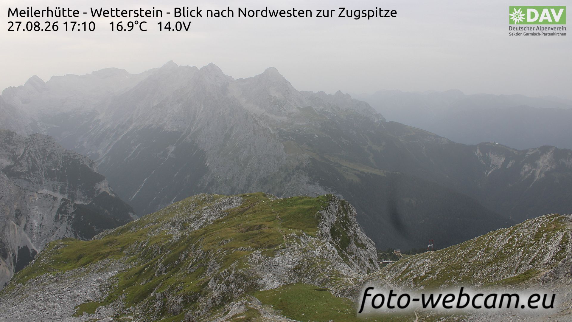 Gemeinde Leutasch: Meilerhütte - Wetterstein - Blick nach Nordwesten zur Zugspitze