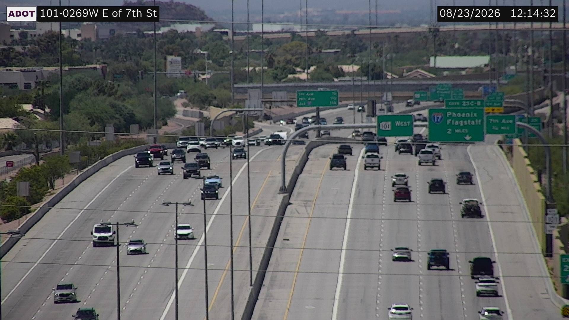Phoenix › West: I-101 WB 26.90 @E of 7th St