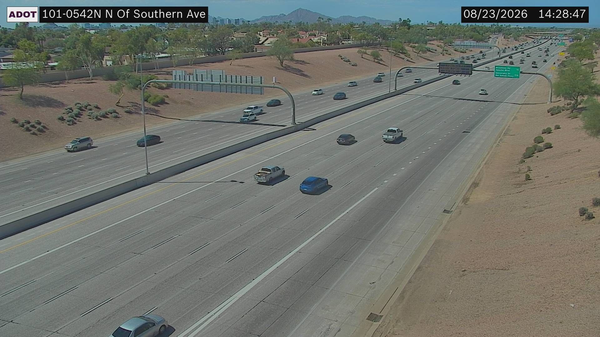 Tempe › North: I-101 NB 54.20 @N of Southern Ave