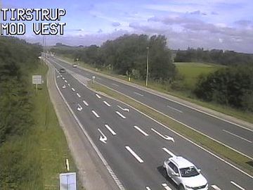 Folle Strand: Tirstrup, Ebeltoftvej, Blickrichtung West
