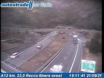 Webcam Recco: Traffic A12 - KM 23,0 - Recco itinere ovest
