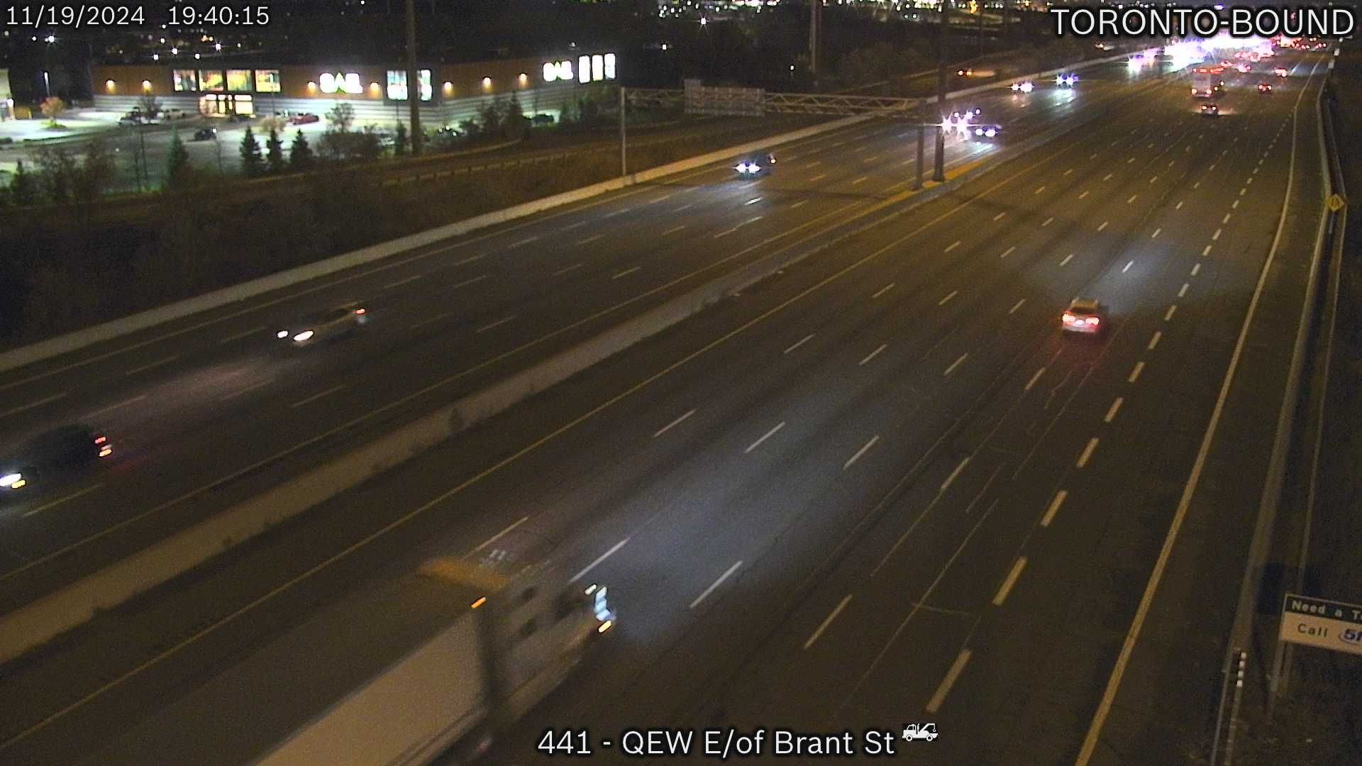 Burlington: QEW east of Brant Street
