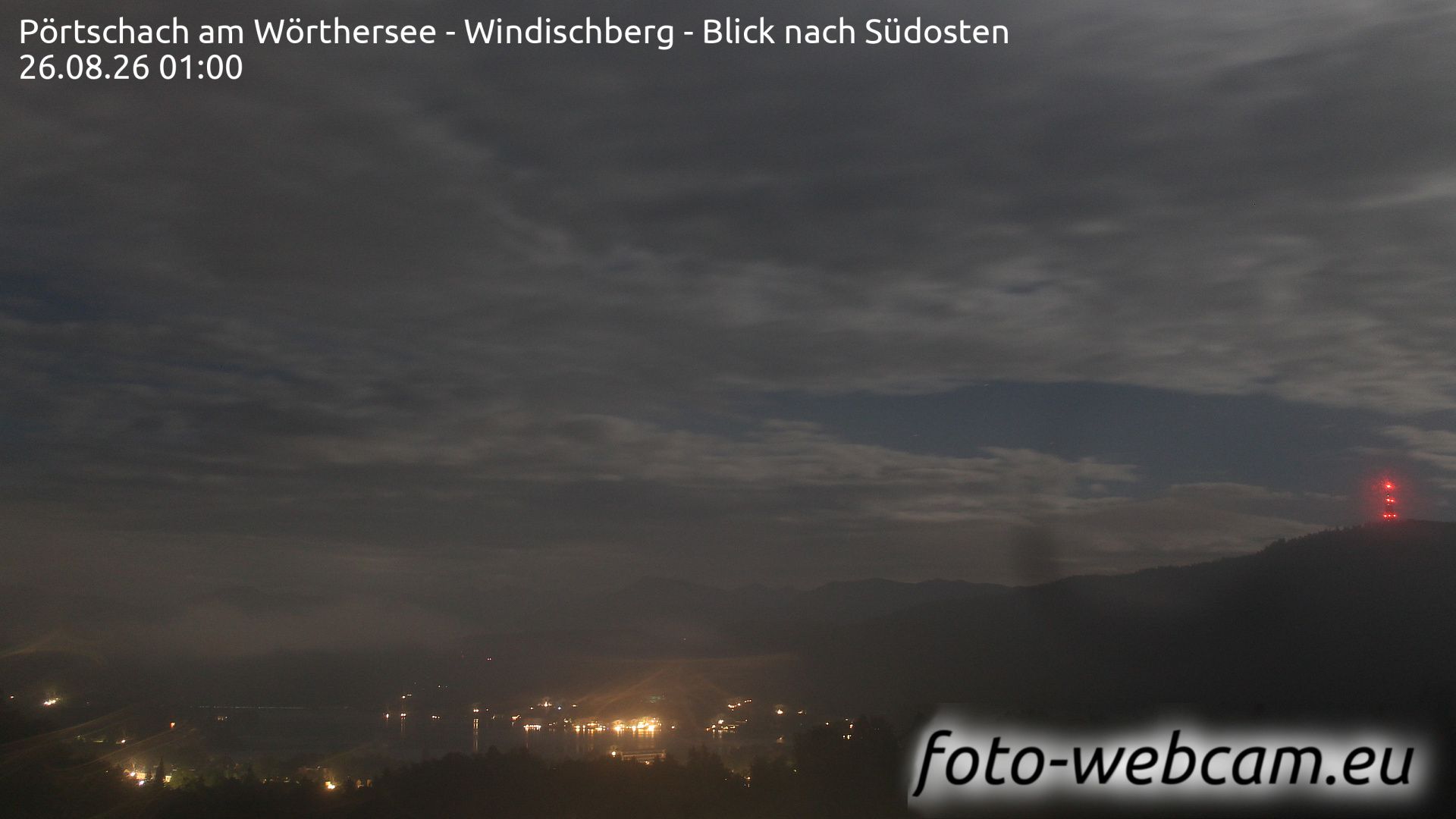 Portschach am Worther See: Pörtschach am Wörthersee - Windischberg - Blick nach Südosten