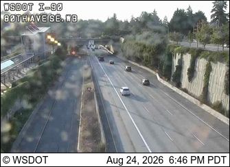 Beaumont: I-90 at MP 6.9: 80th Ave SE Westbound