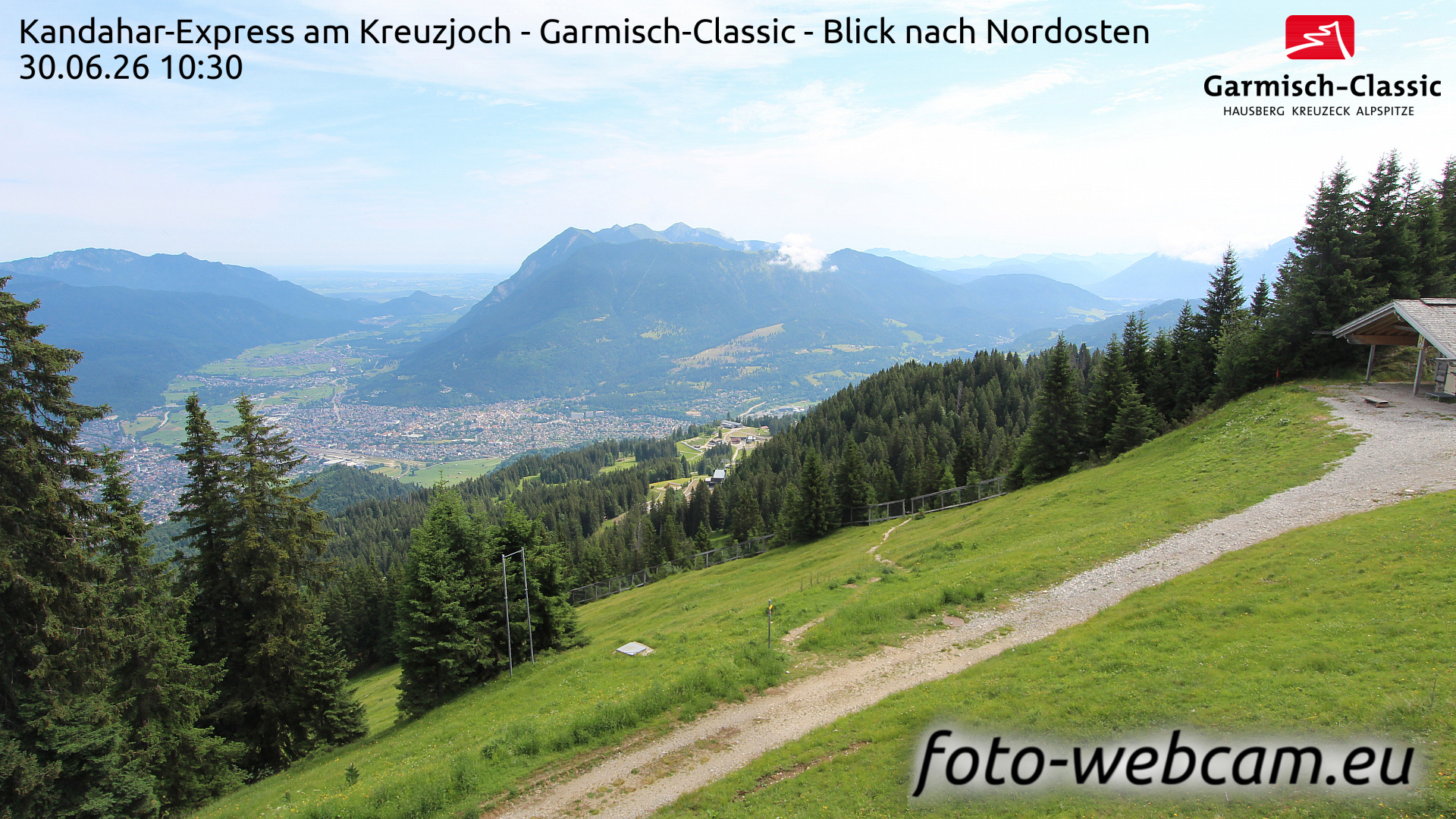 Webcam Kreuzjoch: HD Panorama Kandahar-Express