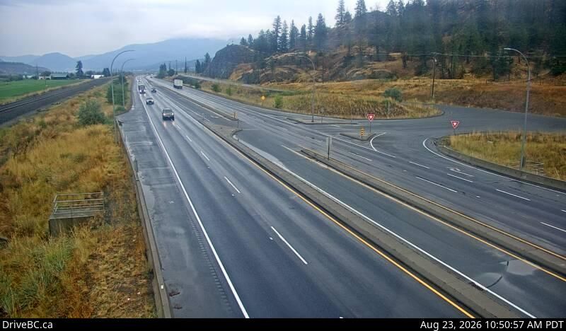 Monte Creek › East: Hwy 1, between - and Pritchard, looking east