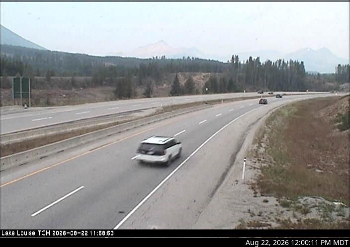 Lake Louise › West: Hwy 1 west of - Overpass in - looking west