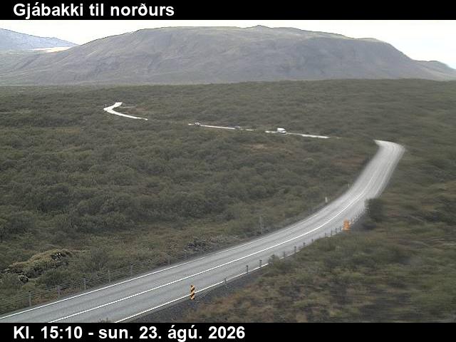 Webcam Gjábakki: Route 36 Northwards