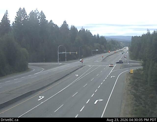 Area H › North: Hwy 19 at Cook Creek Road, about 29 km north of Parksville, looking north