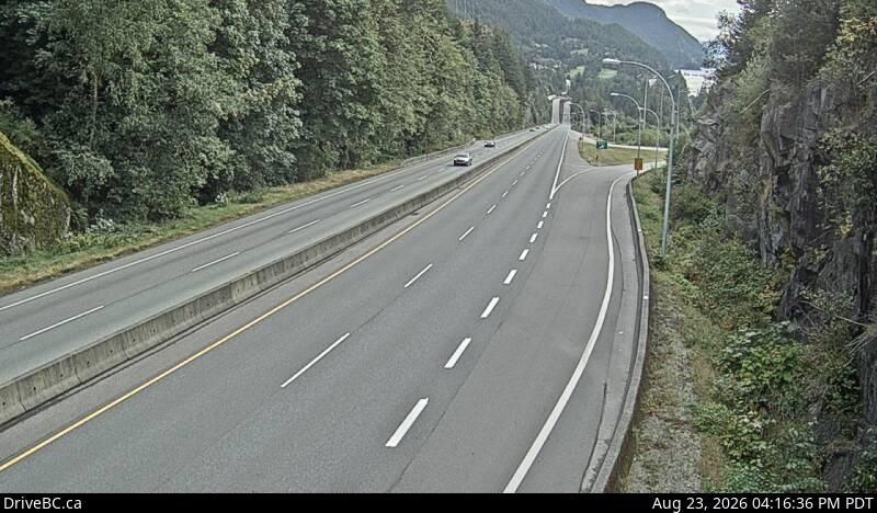 Squamish › South: Hwy 99, about 12km south of - looking south
