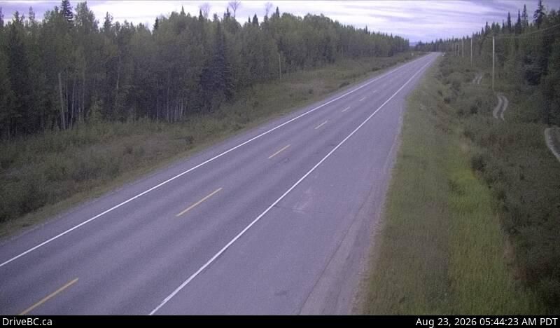 Regional District of Bulkley-Nechako › East: Hwy 16 at Sob Lake Road in Vanderhoof, looking east