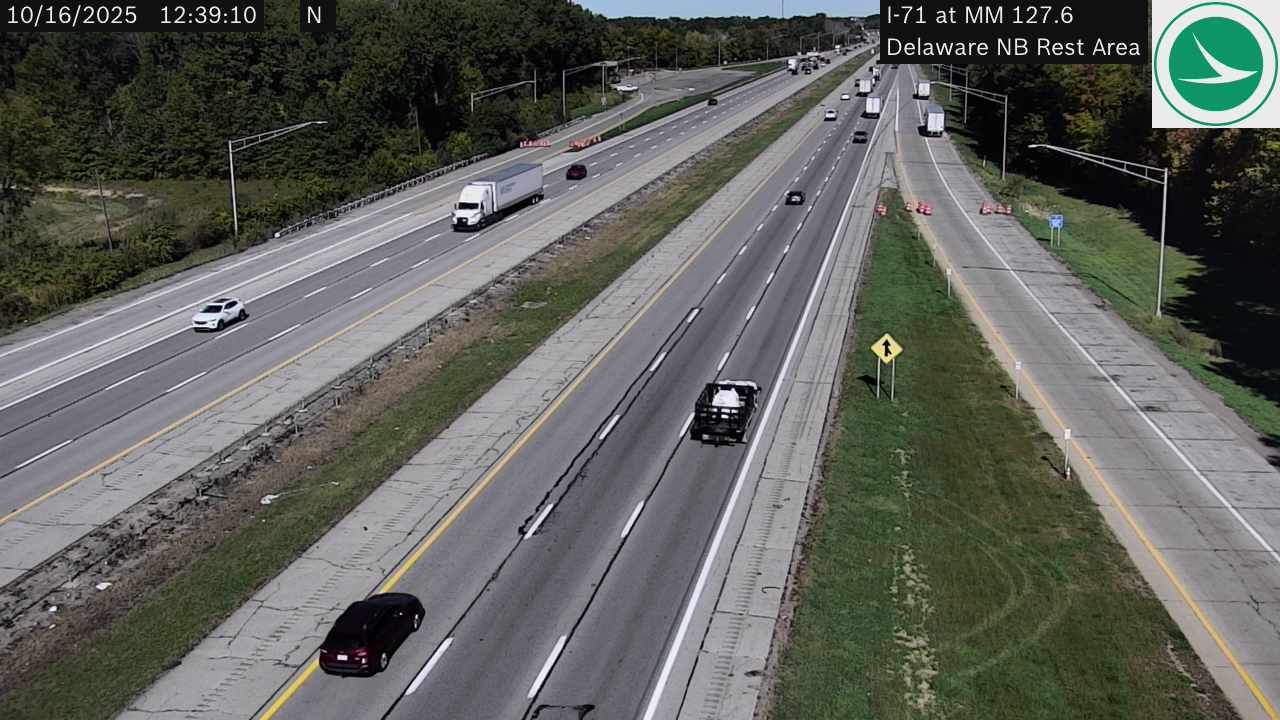 Rome: I-71 at MM 127.6 Delaware NB Rest Area