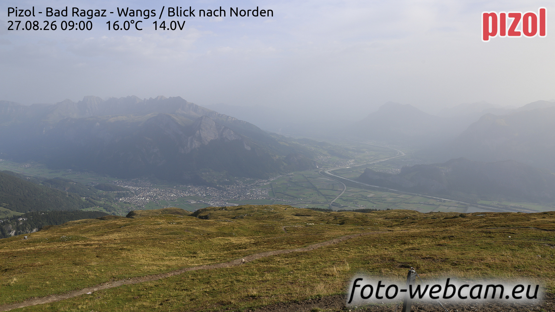 Webcam Bad Ragaz: HD Panorama Pizol