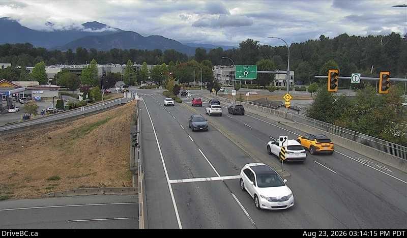 Chilliwack › North: Evans Road overpass at Hwy 1 near - looking north