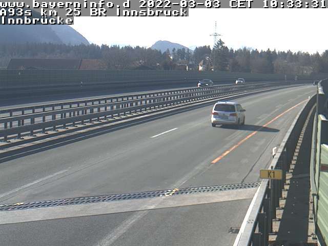 Webcam Kiefersfelden: A93 Rosenheim - Kiefersfelden
