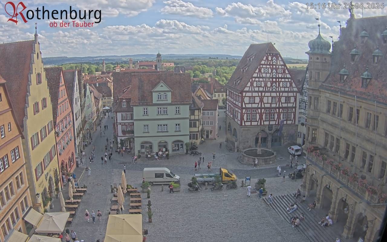 Herrnmuhle: Rothenburg ob der Tauber, Blick auf den Marktplatz