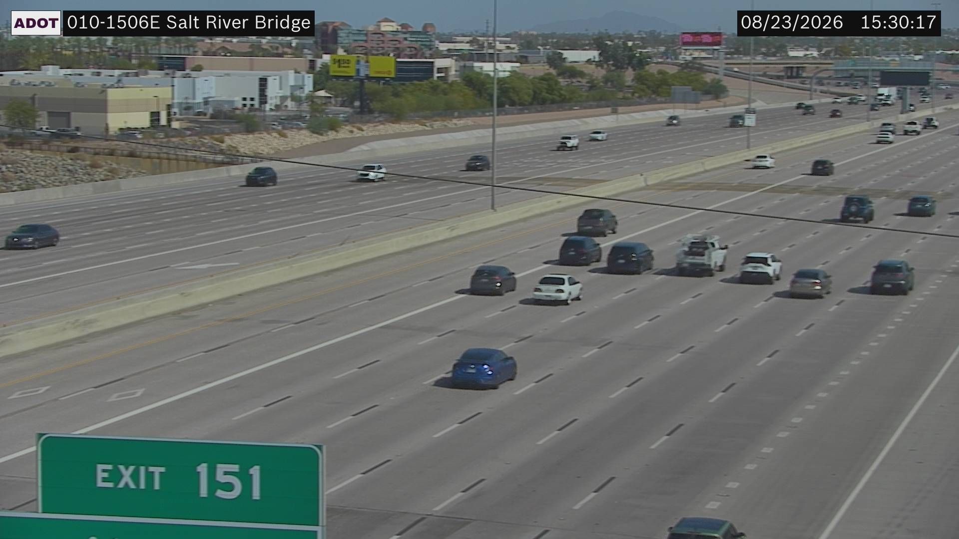 Phoenix › East: I-10 EB 150.69 @Salt River Bridge