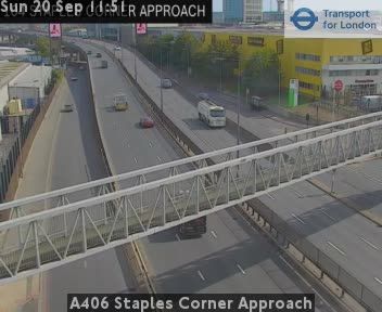 London: A406 Staples Corner Approach