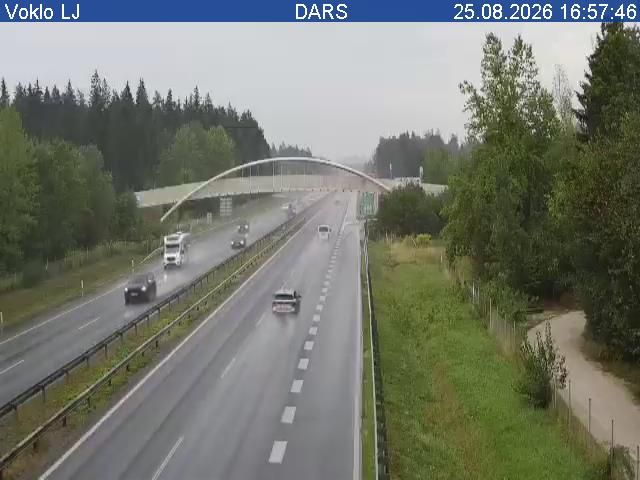 Voklo: A2/E61, Karavanke - Ljubljana, pred počivališčem