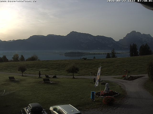Rieden: Blick vom Salenberghof in Osterreinen über den Forggensee