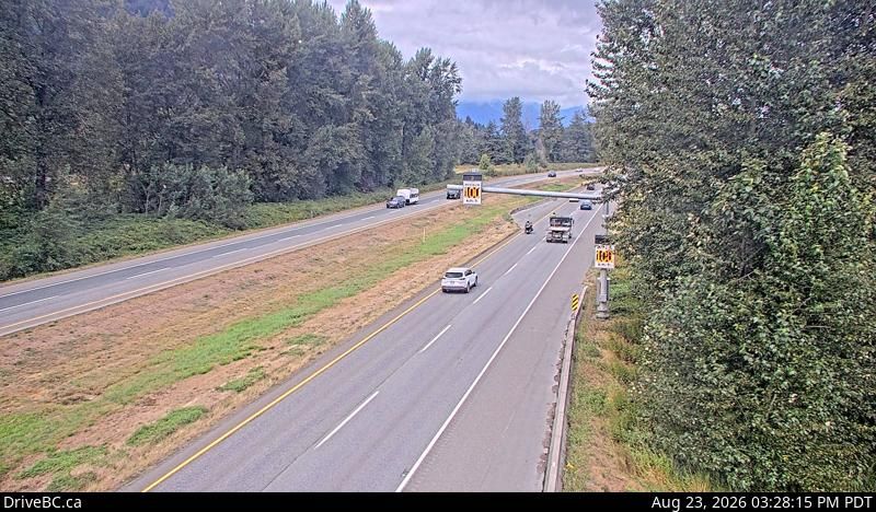 Abbotsford › East: Hwy 1 at Vedder Canal Bridge, looking eastbound